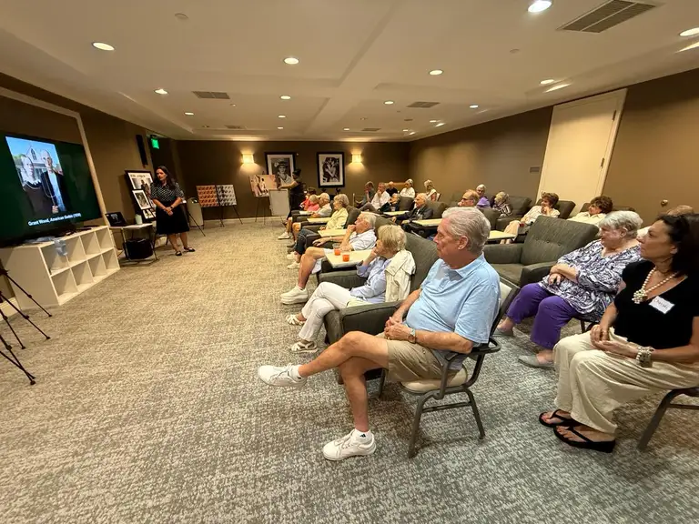 DOCENT interactive art presentation with participants